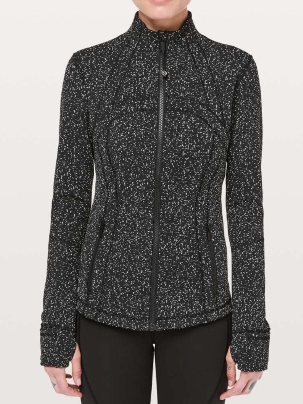 Lululemon Define Jacket Luon Jacquard Black/White Size 8 – Like New